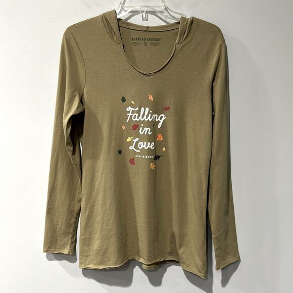 Life Is Good Falling in Love Hoodie Size Small NWOT - Picture 1 of 6